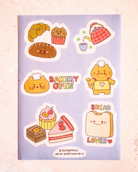 Stickers Cat Bakery – Rainbowholic × Dolly Kaye