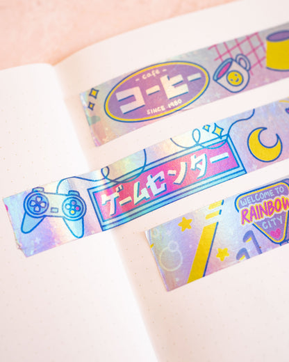 Masking Tape Neo City Hologram – Rainbowholic × Tazdaunicorn
