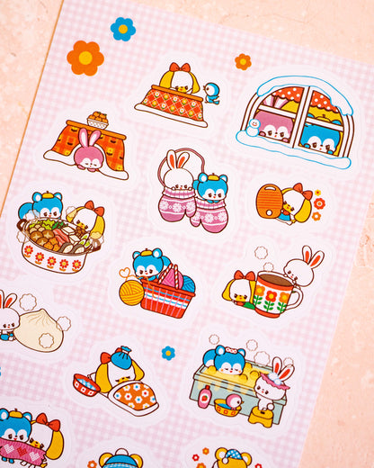 Stickers Cosy Winter – Rainbowholic × Ochame Friends