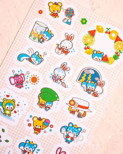 Stickers Rainy Season – Rainbowholic × Ochame Friends