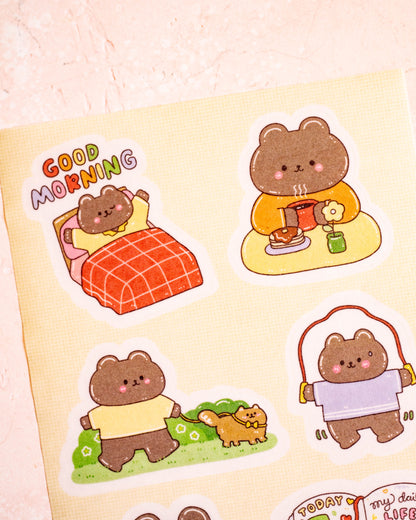 Stickers Bear Daily Life – Rainbowholic × Dolly Kaye