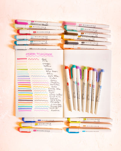 Feutre double pointe Mildliner – Zebra (25 couleurs au choix)