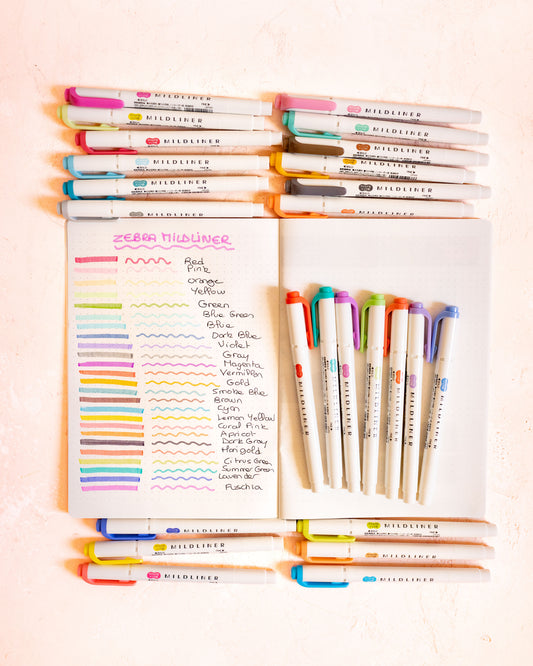 Feutre double pointe Mildliner – Zebra (25 couleurs au choix)