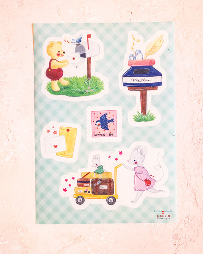 2 Planches de Stickers Happy Mail – Rainbowholic × Niina Aoki