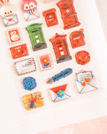 Stickers 3D Pukuholic Retro Letter – Rainbowholic × Ochame Friends