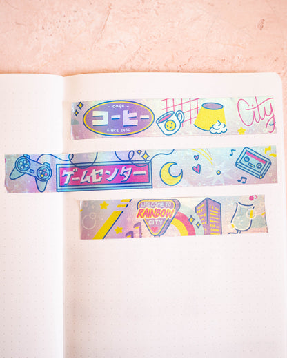 Masking Tape Neo City Hologram – Rainbowholic × Tazdaunicorn