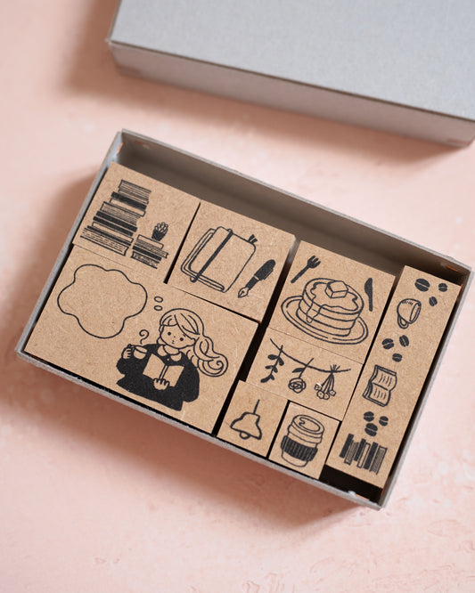 Coffret Tampons Book Café Sonomi Kikei (8 tampons)
