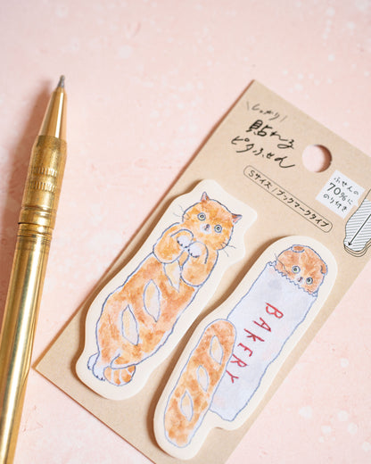 Tokoro Komugi Cat Bread Sticky Notes Bookmark