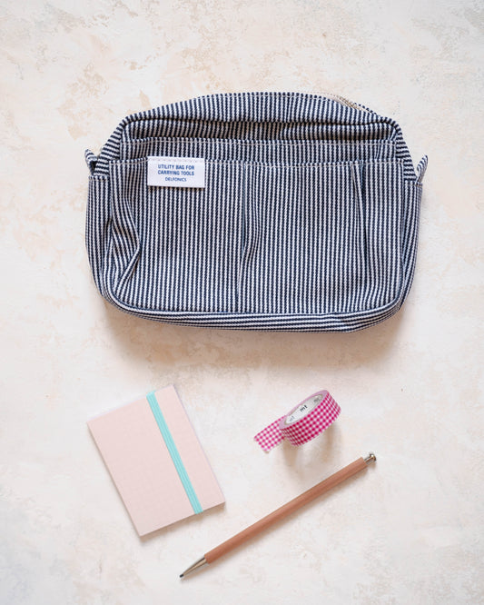 Delfonics Utility Pouch Small - Rayures Marine