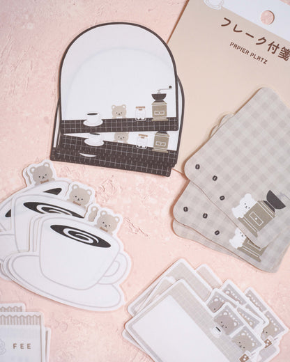 Paper Platz Coffee Bear Flakes Sticky Notes