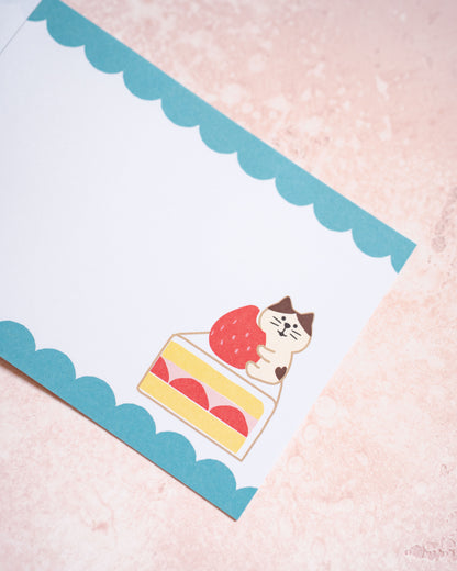 Cats, Pastries, Strawberries Notepad