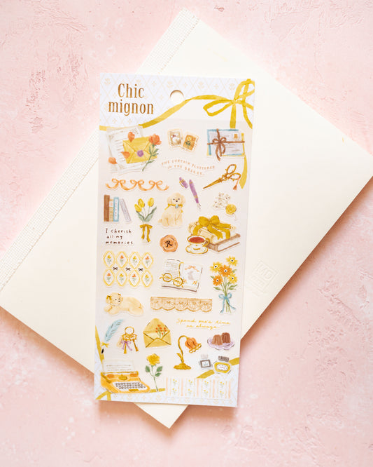 Stickers Chic Mignon Papeterie Jaune Mindwave