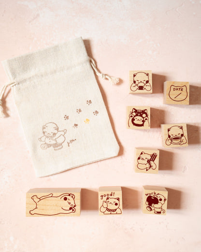 Cat Work Rinrin Stamp