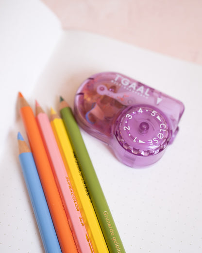 Kutsuwa T'GAAL Purple Pencil Sharpener – Adjustable Angle and Length