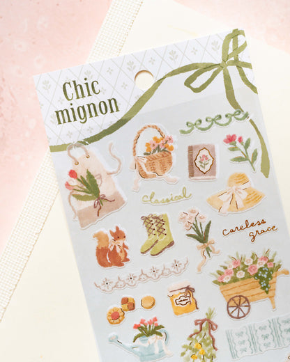 Stickers Chic Mignon Jardinage Vert Mindwave