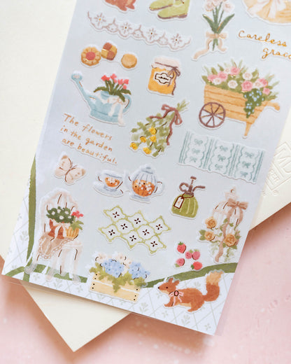 Stickers Chic Mignon Jardinage Vert Mindwave