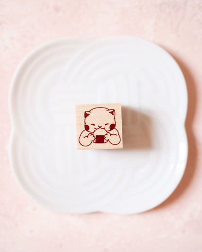 Onigiri Rinrin Cat Stamp
