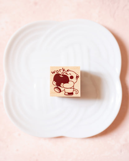 Cat Work Rinrin Stamp