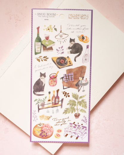 Stickers Chats et Vin Snug Room