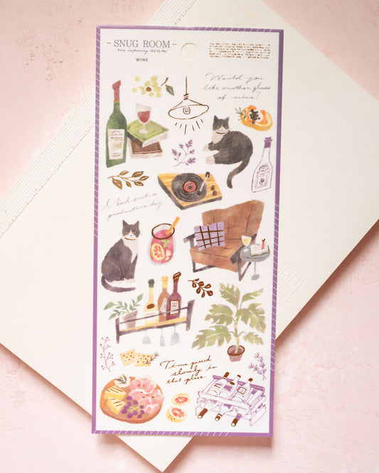 Stickers Chats et Vin Snug Room