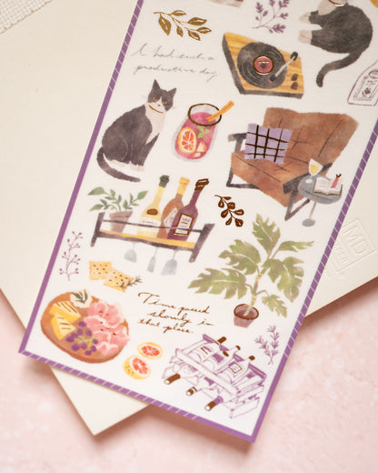 Stickers Chats et Vin Snug Room