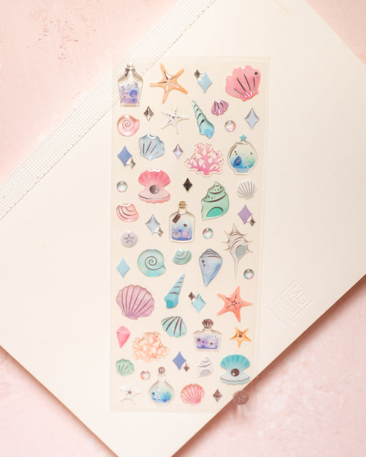 Stickers Coquillages et Fonds Marins Glossy