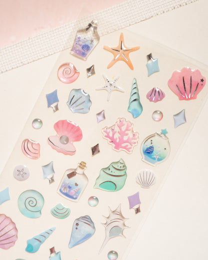 Stickers Coquillages et Fonds Marins Glossy