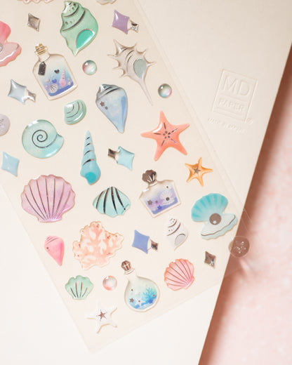 Stickers Coquillages et Fonds Marins Glossy