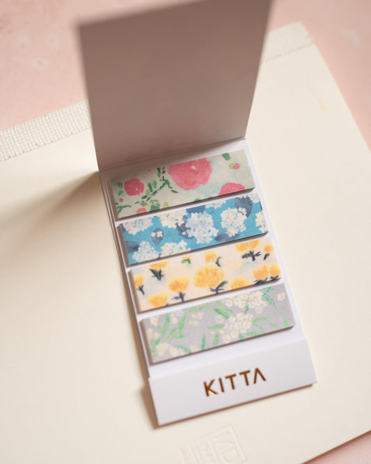 Carnet de Masking Tape Prédécoupé Fleurs Vives KITTA