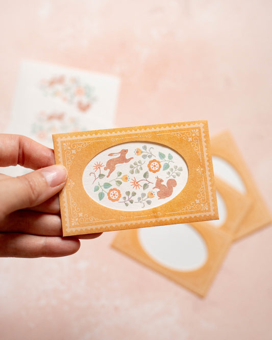 Rabbit and Squirrel Mini Cards and Envelopes