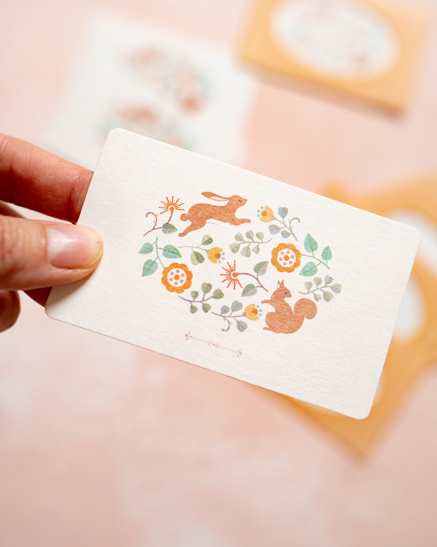 Rabbit and Squirrel Mini Cards and Envelopes