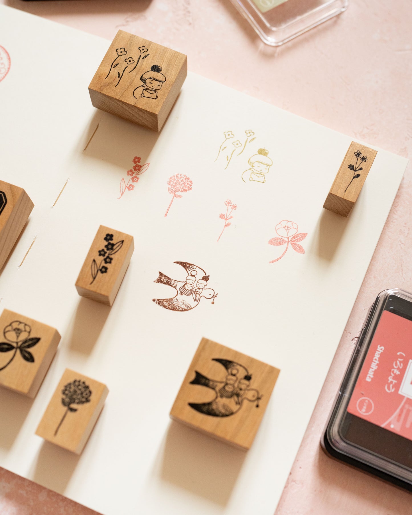 Botanical Hydrangea Kojimaingo Bunshitsu Stamp