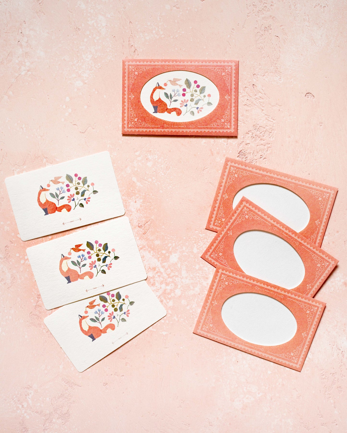 Fox &amp; Hazelnut Mini Cards and Envelopes