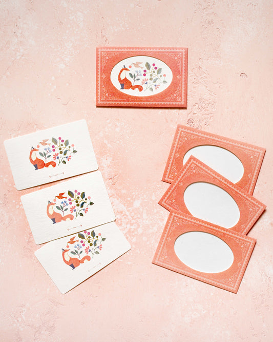 Fox &amp; Hazelnut Mini Cards and Envelopes
