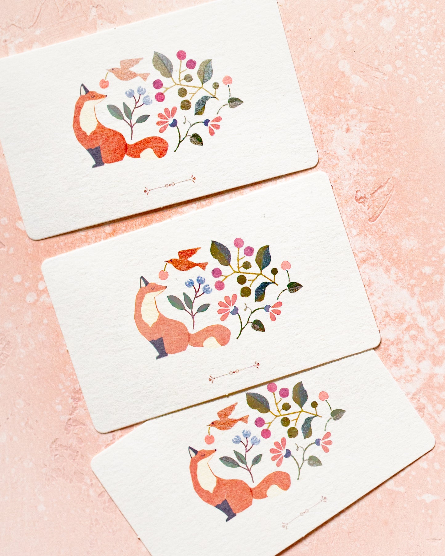 Fox &amp; Hazelnut Mini Cards and Envelopes