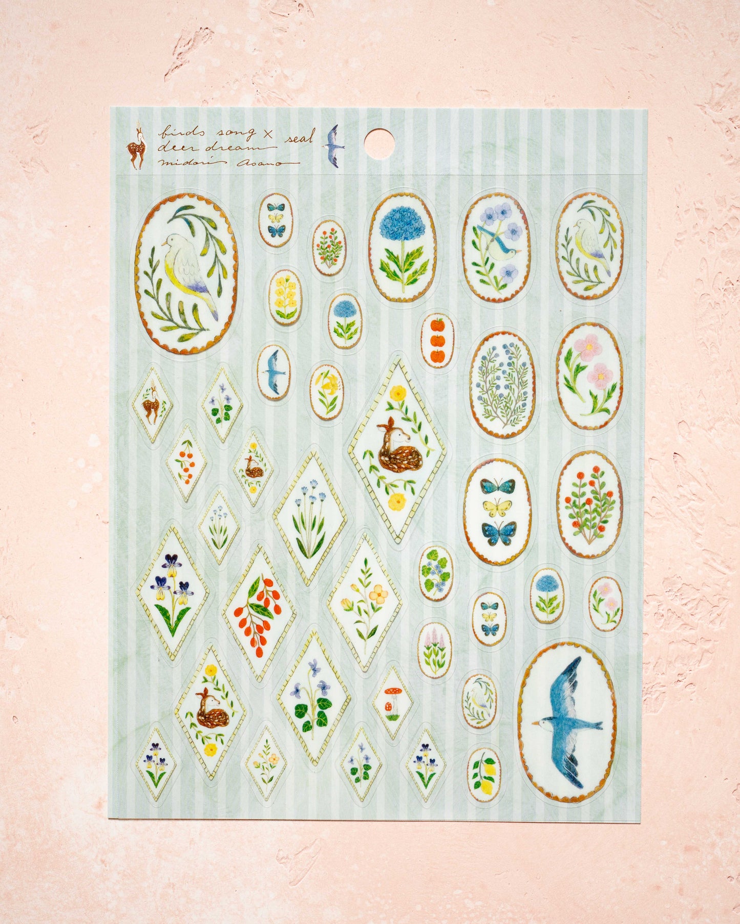 Birds and Fawn Stickers Midori Asano Cozyca