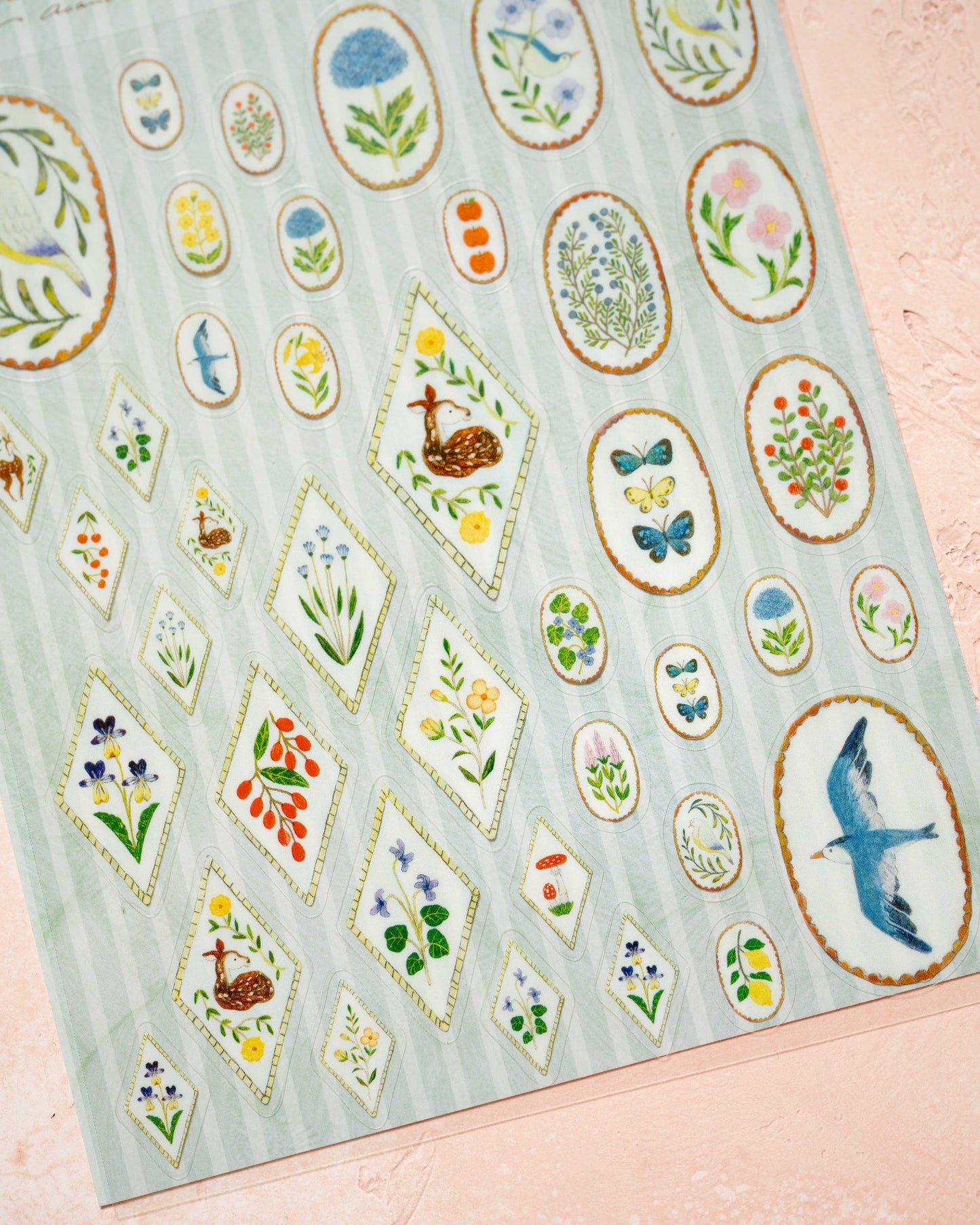 Birds and Fawn Stickers Midori Asano Cozyca