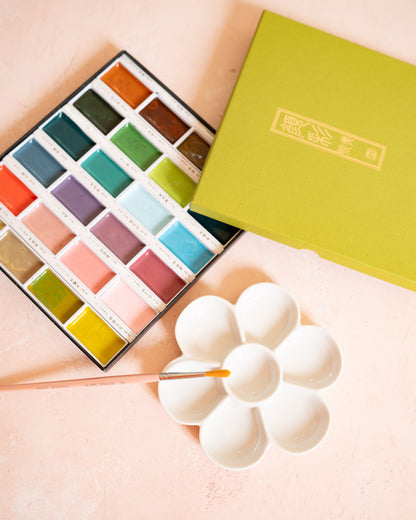 Palette Céramique Fleur de Prunier – 15cm - Kuretake