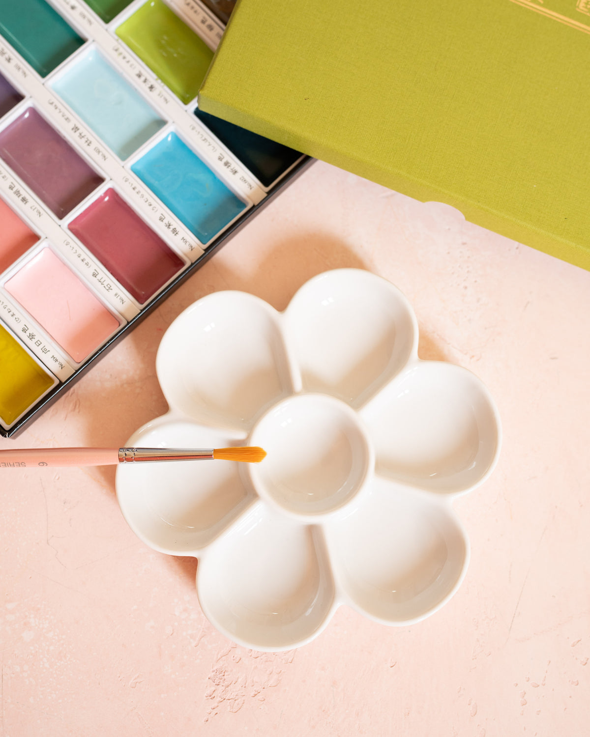 Palette Céramique Fleur de Prunier – 15cm - Kuretake