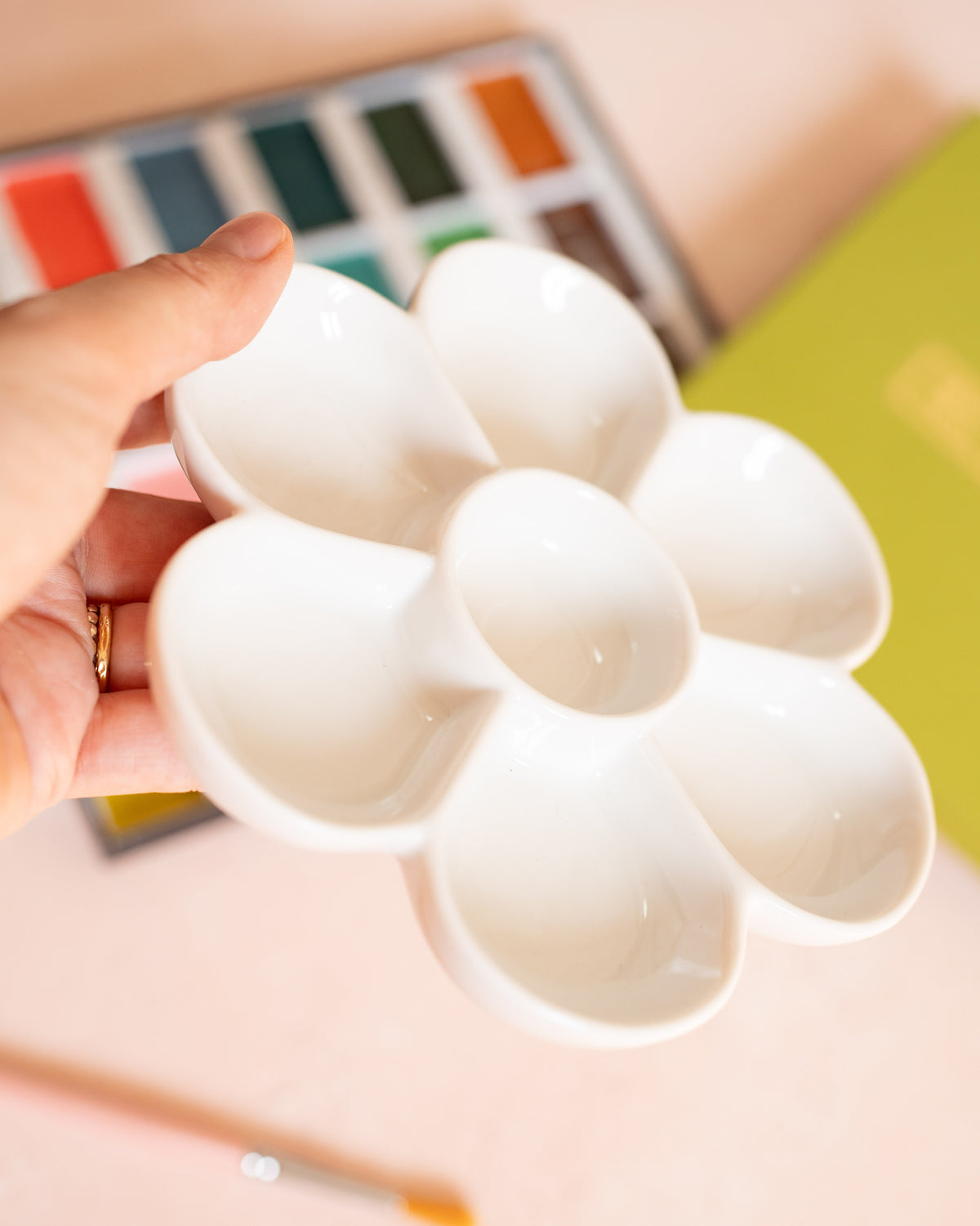 Palette Céramique Fleur de Prunier – 15cm - Kuretake