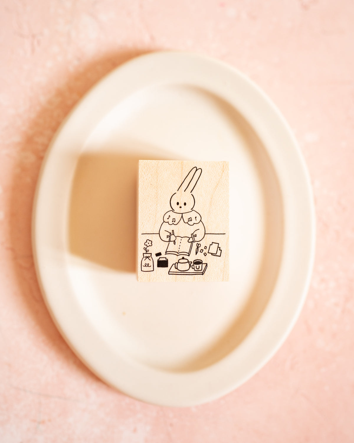 Tampon en Bois d'Érable Lapin Journaling – Meganehanko