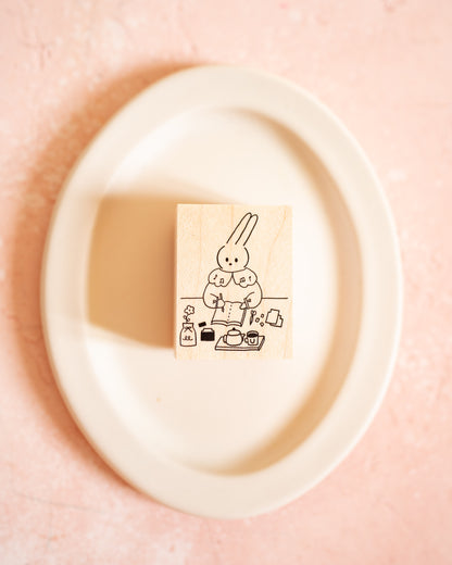 Tampon en Bois d'Érable Lapin Journaling – Meganehanko