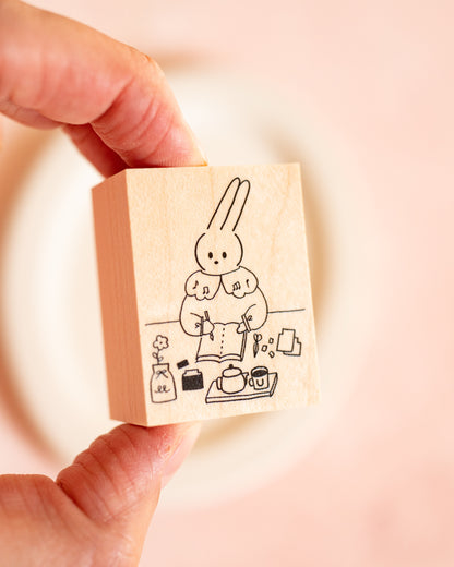 Tampon en Bois d'Érable Lapin Journaling – Meganehanko