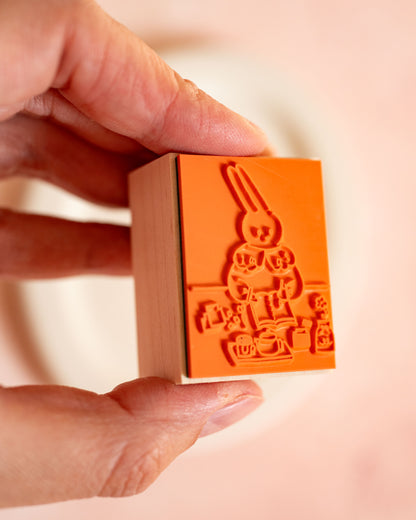 Tampon en Bois d'Érable Lapin Journaling – Meganehanko