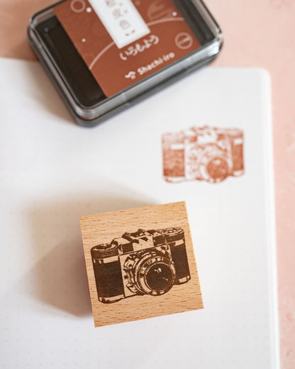 Tampon en Bois Appareil Photo Vintage