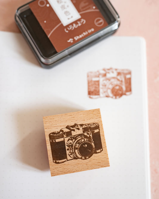 Tampon en Bois Appareil Photo Vintage