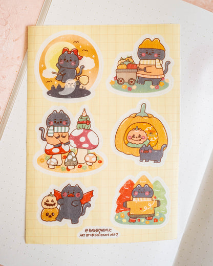 Stickers Halloween Cat – Rainbowholic × Dolly Kaye