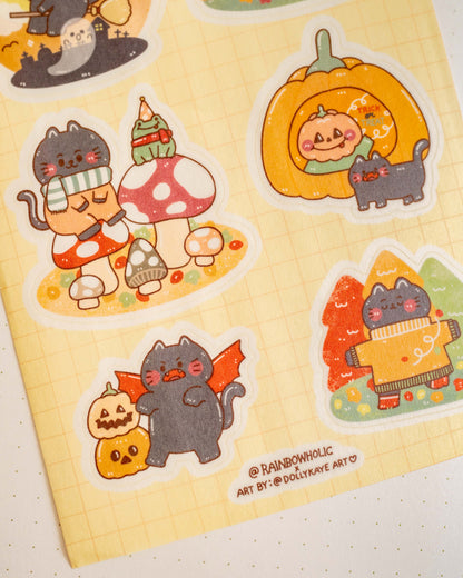 Stickers Halloween Cat – Rainbowholic × Dolly Kaye
