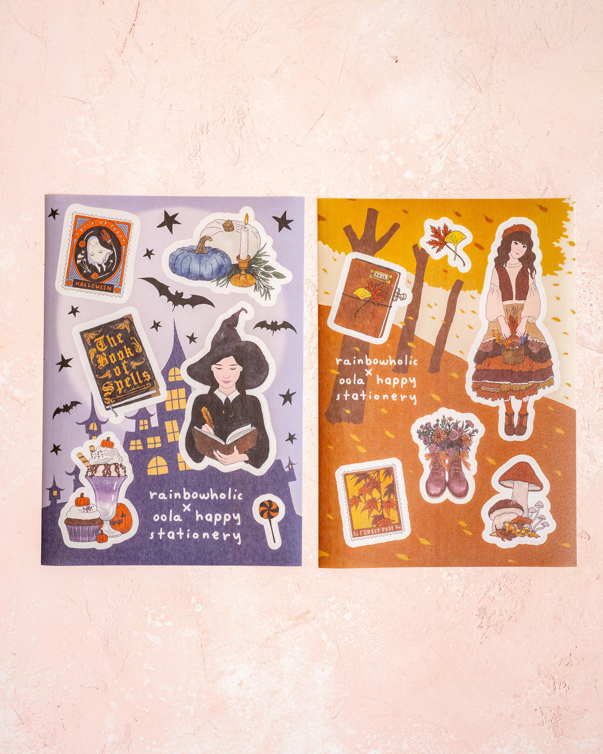2 Planches de Stickers Automne & Halloween – Rainbowholic × Oola Happy Stationery