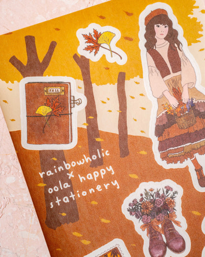 2 Planches de Stickers Automne & Halloween – Rainbowholic × Oola Happy Stationery